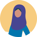 illustration of a woman wearing a hijab