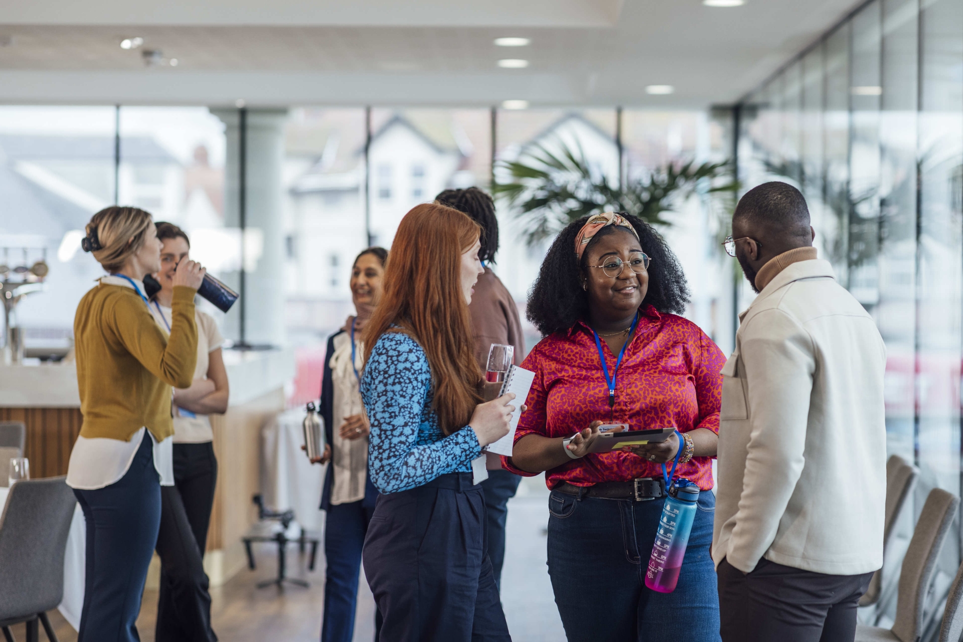 Group of people at a business networking event