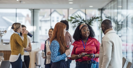 Group of people at a business networking event